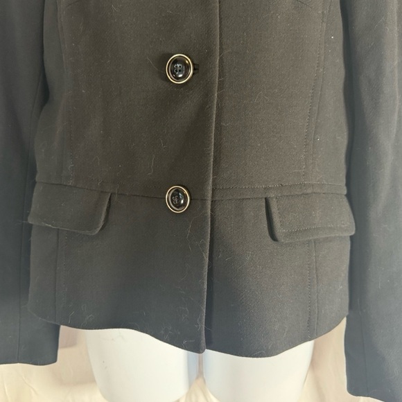 Banana Republic Black 4 Button Wool Blend Blazer - Picture 4 of 9